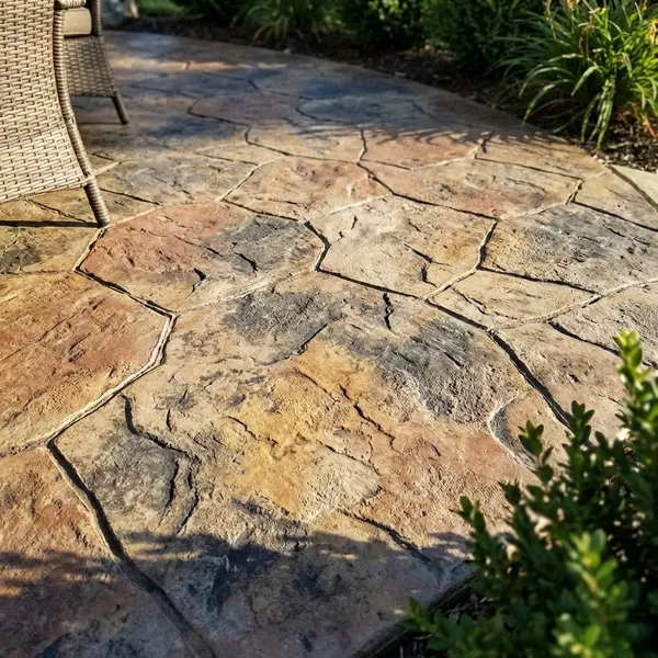 Stamped concrete patio project in Twin Lakes, WI